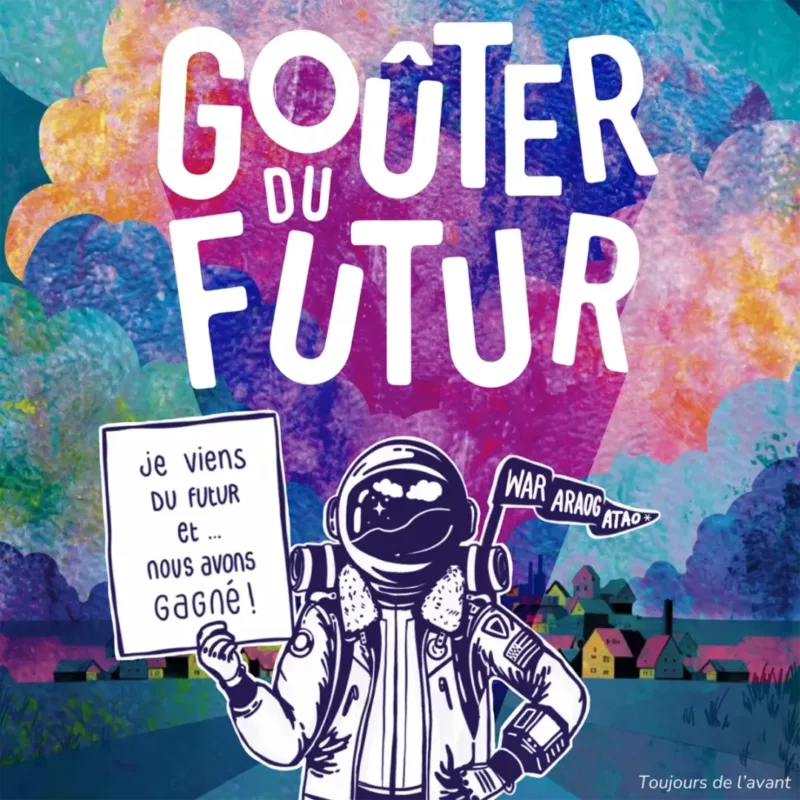 Visuel Goûter du Futur organisé par l'association Plabennec en Transition - Réalisation graphique Mélanie Appéré.